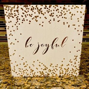“Be Joyful” Decorative wooden sign